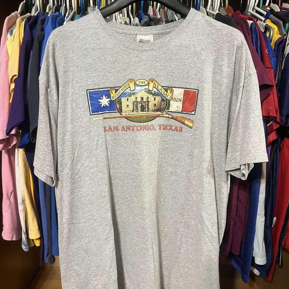 Hanes remember the alamo tee